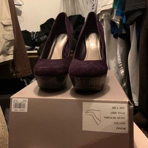 Jessica Simpson _ Suede Purple Wedges